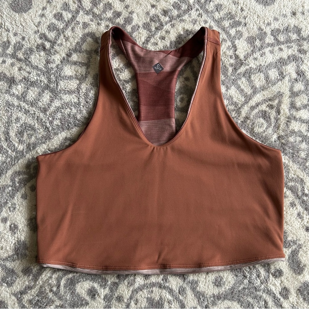 Prana Reversible Sports Bra Earthy Tones. Size M - Picture 4 of 7